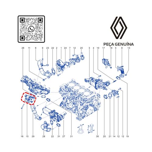RN 00161R 161A00161R CORPO DE BORBOLETA MOT 2.3 16V M9T MASTER - 5